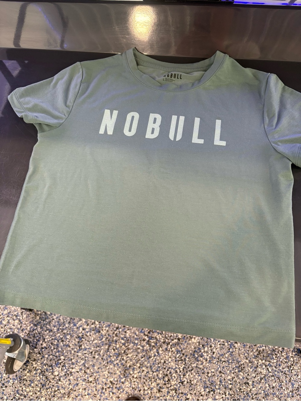NOBULL Sage Green Cropped Logo Tee